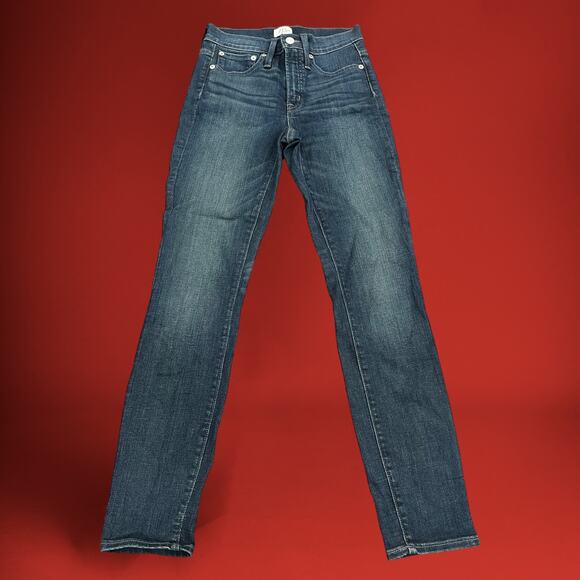 J. Crew Skinny Jeans Denim 9” Toothpick Re-Imagined Size 24 Dark Wash Y2K 90's - Picture 1 of 9